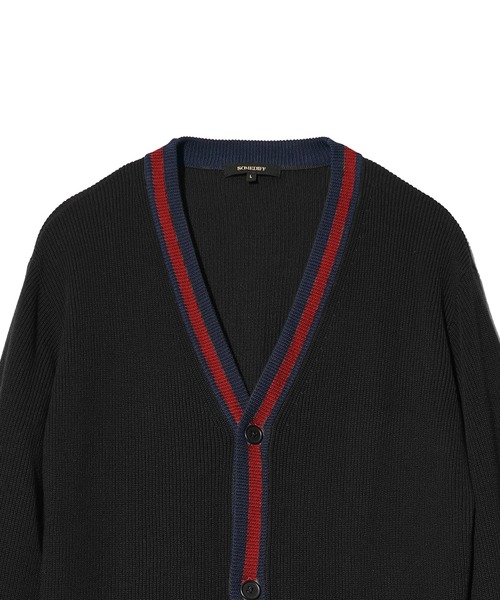 MinoriTY（マイノリティ）の「【MinoriTY select】ロング丈トリコロールカーディガン メンズ 春服 冬服（カーディガン/ボレロ・メンズ・オフホワイト/ブラック・M/XL/L）」の15枚目の写真