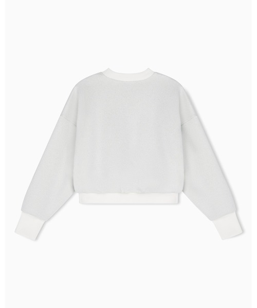 EMPORIO ARMANI（エンポリオアルマーニ）の「【エンポリオ アルマーニ】スウェットシャツ ルレックスジャージー シャイニーロゴ（スウェット・レディース・ホワイト×ブラック・MEDIUM/SMALL）」の3枚目の写真