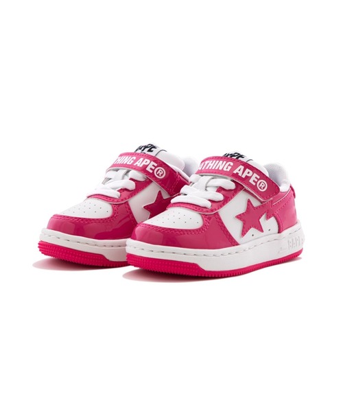 A BATHING APE(アベイシングエイプ)の「BAPE STA KIDS #2(スニーカー・キッズ・ブラック/グリーン/ピンク・14.0cm/19/17/13.0cm/15 /18/16)」の3枚目の写真