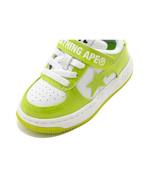 A BATHING APE(アベイシングエイプ)の「BAPE STA KIDS #2(スニーカー・キッズ・ブラック/グリーン/ピンク・14.0cm/19/17/13.0cm/15 /18/16)」の11枚目の写真