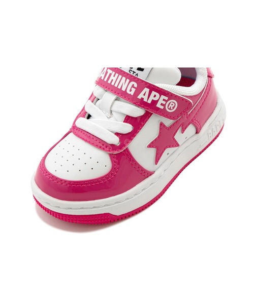 A BATHING APE(アベイシングエイプ)の「BAPE STA KIDS #2(スニーカー・キッズ・ブラック/グリーン/ピンク・14.0cm/19/17/13.0cm/15 /18/16)」の12枚目の写真