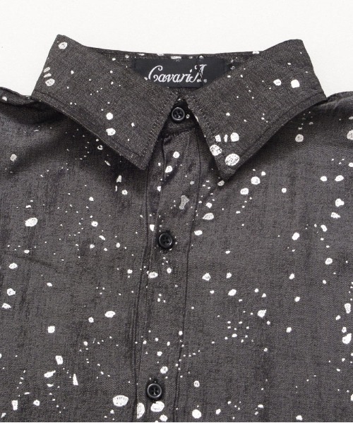 CavariA(キャバリア)の「『CavariA/キャバリア』ラメプリントBIGシルエットシャツ(シャツ/ブラウス・メンズ・グレー/ブラック・L/M)」の3枚目の写真