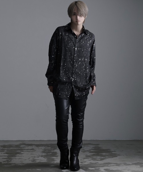 CavariA(キャバリア)の「『CavariA/キャバリア』ラメプリントBIGシルエットシャツ(シャツ/ブラウス・メンズ・グレー/ブラック・L/M)」の14枚目の写真