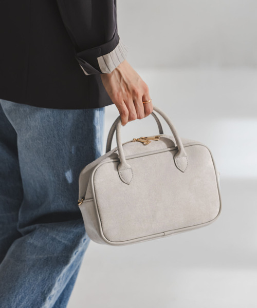 VELETTO（ベレット）の「《追加・NOBLE別注カラー》VELETTO/ベレット エコスウェードボストン（ボストンバッグ・レディース・ベージュ系その他/チャコールグレー・FREE）」の15枚目の写真