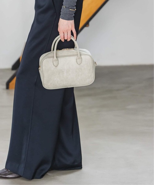 VELETTO（ベレット）の「《追加・NOBLE別注カラー》VELETTO/ベレット エコスウェードボストン（ボストンバッグ・レディース・ベージュ系その他/チャコールグレー・FREE）」の18枚目の写真