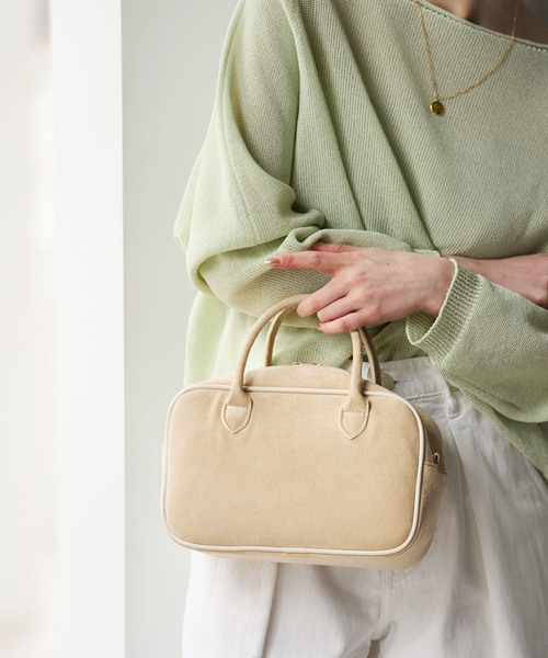 VELETTO（ベレット）の「《追加・NOBLE別注カラー》VELETTO/ベレット エコスウェードボストン（ボストンバッグ・レディース・ベージュ系その他/チャコールグレー・FREE）」の21枚目の写真