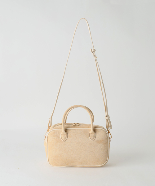 VELETTO（ベレット）の「《追加・NOBLE別注カラー》VELETTO/ベレット エコスウェードボストン（ボストンバッグ・レディース・ベージュ系その他/チャコールグレー・FREE）」の7枚目の写真