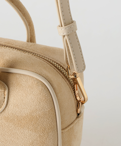 VELETTO（ベレット）の「《追加・NOBLE別注カラー》VELETTO/ベレット エコスウェードボストン（ボストンバッグ・レディース・ベージュ系その他/チャコールグレー・FREE）」の8枚目の写真