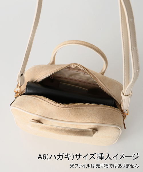 VELETTO（ベレット）の「《追加・NOBLE別注カラー》VELETTO/ベレット エコスウェードボストン（ボストンバッグ・レディース・ベージュ系その他/チャコールグレー・FREE）」の10枚目の写真