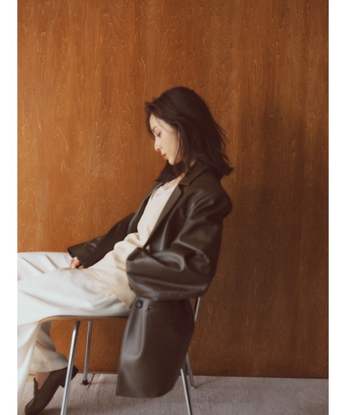 anuans(アニュアンス)の「レザーテーラードジャケット(テーラードジャケット・レディース・ダークブラウン/ブラウン・2/1)」の18枚目の写真