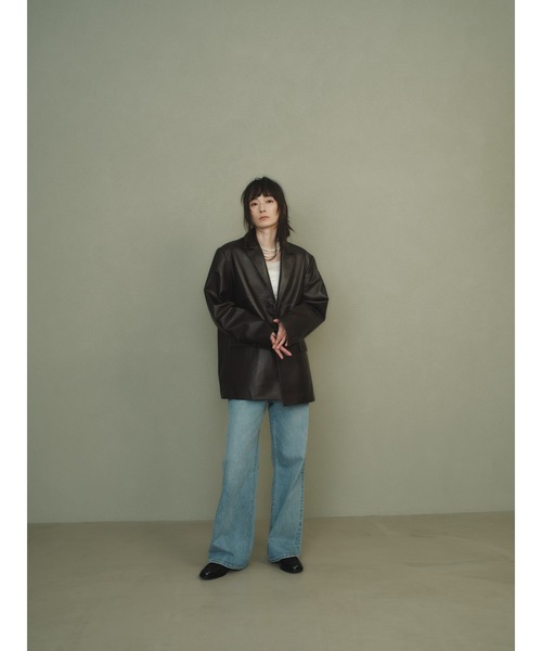 anuans(アニュアンス)の「レザーテーラードジャケット(テーラードジャケット・レディース・ダークブラウン/ブラウン・2/1)」の22枚目の写真