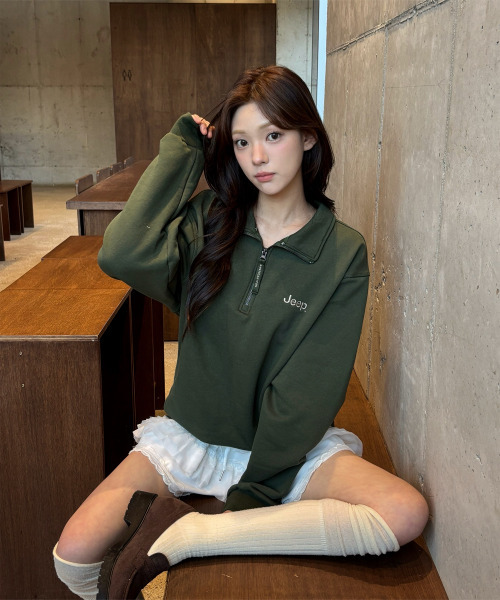 JEEP（ジープ）の「[360g] M-ロゴ ハーフジップ スウェット (JR5TSU838GN)（スウェット・レディース・その他・SMALL/MEDIUM/LARGE/X-LARGE/2XL）」の10枚目の写真