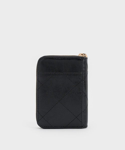 CHARLES & KEITH(チャールズ & キース)の「Apfra アップフラ キルトリストレットカードホルダー(カードケース・レディース・ブラック/クリーム/ピンク・XXS)」の5枚目の写真