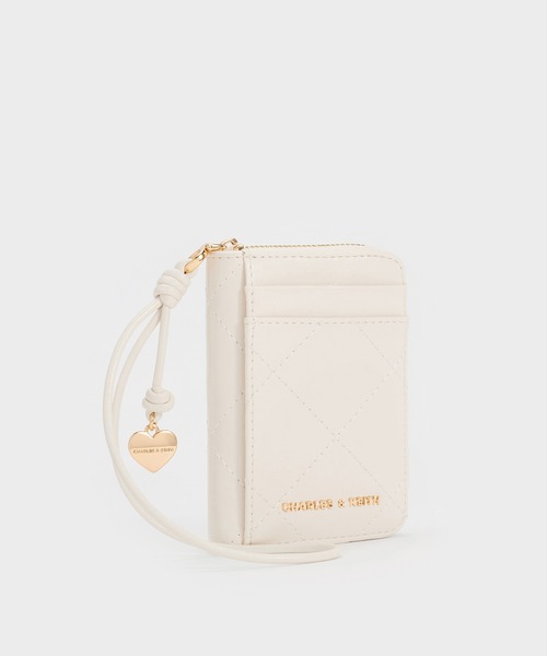 CHARLES & KEITH(チャールズ & キース)の「Apfra アップフラ キルトリストレットカードホルダー(カードケース・レディース・ブラック/クリーム/ピンク・XXS)」の8枚目の写真