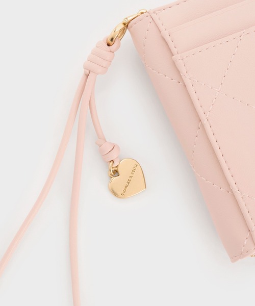CHARLES & KEITH(チャールズ & キース)の「Apfra アップフラ キルトリストレットカードホルダー(カードケース・レディース・ブラック/クリーム/ピンク・XXS)」の14枚目の写真