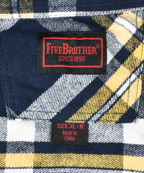 FIVEBROTHER（ファイブブラザー）の「【T14】【FIVEBROTHER/ファイブブラザー】9oz HEAVY CHECK SHIRTS（シャツ/ブラウス・メンズ・ブラック系その他/ブルー系その他2/ブラウン系その他/イエロー系その他/ブラック系その他2/レッド系その他/ブルー系その他/レッド系その他2・XX-LARGE/X-LARGE/LARGE/MEDIUM）」の14枚目の写真