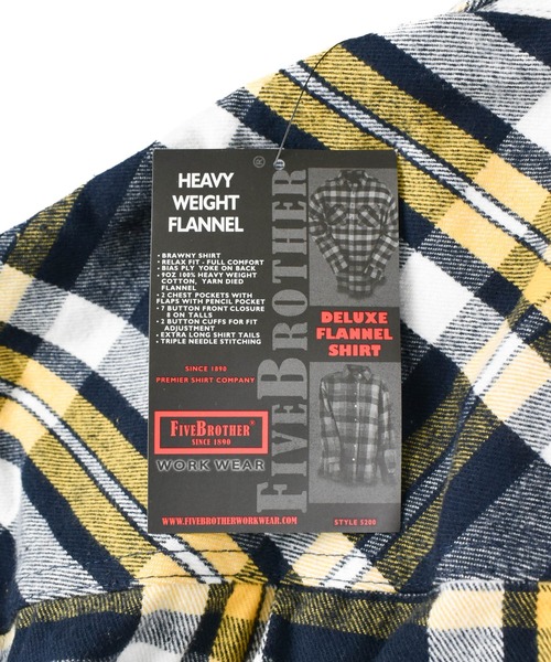 FIVEBROTHER（ファイブブラザー）の「【T14】【FIVEBROTHER/ファイブブラザー】9oz HEAVY CHECK SHIRTS（シャツ/ブラウス・メンズ・ブラック系その他/ブルー系その他2/ブラウン系その他/イエロー系その他/ブラック系その他2/レッド系その他/ブルー系その他/レッド系その他2・XX-LARGE/X-LARGE/LARGE/MEDIUM）」の17枚目の写真