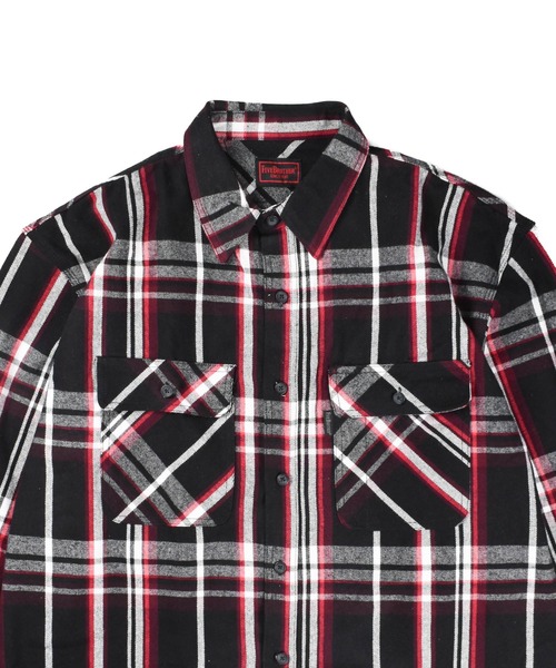 FIVEBROTHER（ファイブブラザー）の「【T14】【FIVEBROTHER/ファイブブラザー】9oz HEAVY CHECK SHIRTS（シャツ/ブラウス・メンズ・ブラック系その他/ブルー系その他2/ブラウン系その他/イエロー系その他/ブラック系その他2/レッド系その他/ブルー系その他/レッド系その他2・XX-LARGE/X-LARGE/LARGE/MEDIUM）」の20枚目の写真
