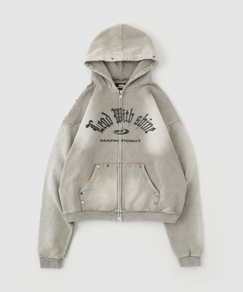 MARK POINT（マークポイント）の「MARK POINT / マークポイント GSTONE W ZIP HOODIE（パーカー・メンズ・レッド/グリーン/ブラック・LARGE/MEDIUM）」の2枚目の写真