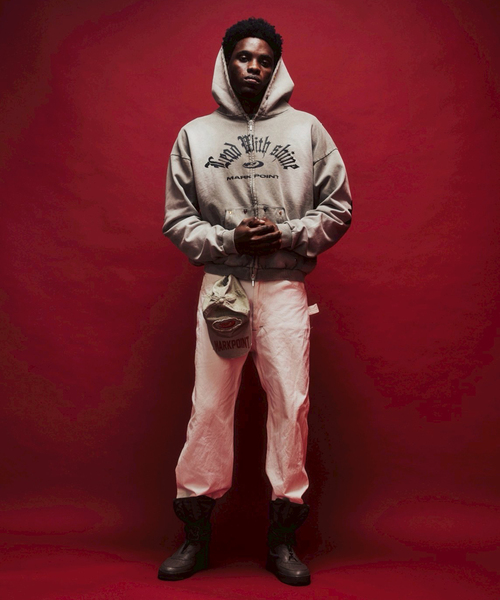 MARK POINT（マークポイント）の「MARK POINT / マークポイント GSTONE W ZIP HOODIE（パーカー・メンズ・レッド/グリーン/ブラック・LARGE/MEDIUM）」の7枚目の写真