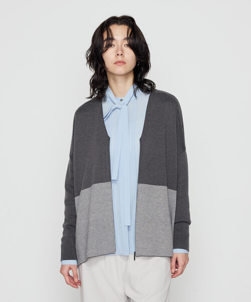 COMME CA(コムサ)の「〔 TALLサイズ 〕 ウール混スムース ジップカーディガン(カーディガン/ボレロ・レディース・チャコール・15号)」の20枚目の写真