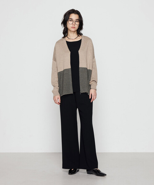 COMME CA(コムサ)の「〔 TALLサイズ 〕 ウール混スムース ジップカーディガン(カーディガン/ボレロ・レディース・チャコール・15号)」の21枚目の写真