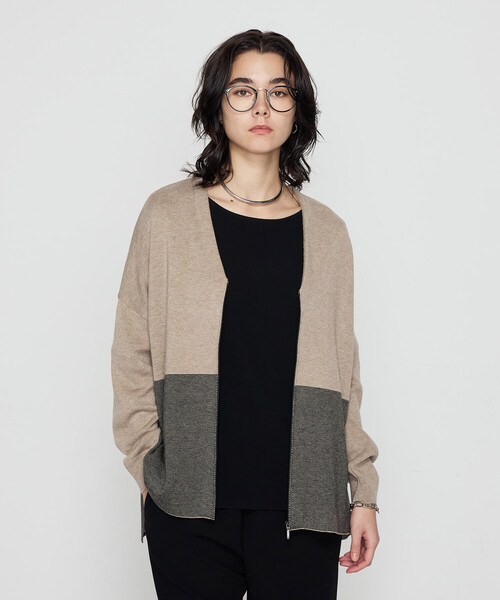 COMME CA(コムサ)の「〔 TALLサイズ 〕 ウール混スムース ジップカーディガン(カーディガン/ボレロ・レディース・チャコール・15号)」の22枚目の写真