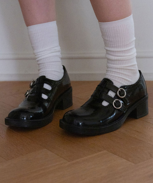 EIFFELCLASSIC（エッフェルクラシック）の「SAGE mary jane loafer_ black セージ メリージェーンローファー 5cm（ローファー・レディース・ブラック・22.5cm/23cm/23.5cm/24cm/24.5cm/25cm）」の2枚目の写真