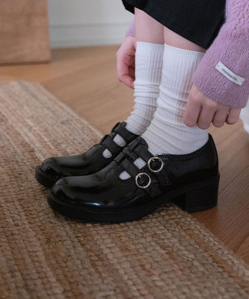 EIFFELCLASSIC（エッフェルクラシック）の「SAGE mary jane loafer_ black セージ メリージェーンローファー 5cm（ローファー・レディース・ブラック・22.5cm/23cm/23.5cm/24cm/24.5cm/25cm）」の3枚目の写真