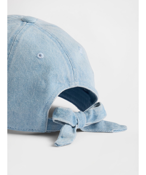 GAP（ギャップ）の「デニム フレンチテリー ハート ベースボールキャップ (キッズ)（キャップ・キッズ・ダークブルー・L/XL/S/M）」の2枚目の写真