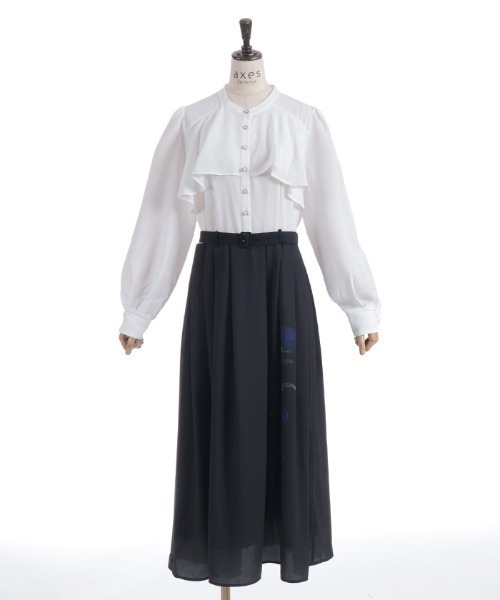 axes femme(アクシーズファム)の「ローズプリントワンピース(ワンピース・レディース・ホワイト/ブラック/ラベンダー・MEDIUM)」の9枚目の写真