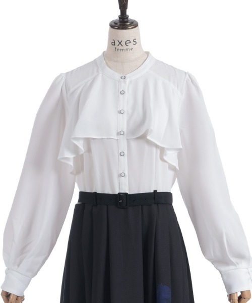 axes femme(アクシーズファム)の「ローズプリントワンピース(ワンピース・レディース・ホワイト/ブラック/ラベンダー・MEDIUM)」の6枚目の写真