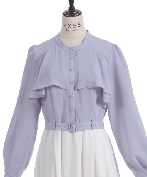 axes femme(アクシーズファム)の「ローズプリントワンピース(ワンピース・レディース・ホワイト/ブラック/ラベンダー・MEDIUM)」の13枚目の写真