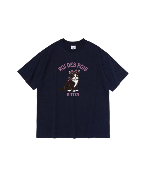ROIDESROIS(ロワデロワ)の「キトンキャットプリント半袖Tシャツ(ネイビー)(Tシャツ/カットソー・レディース・その他・S/M/L/2XL/XL)」の3枚目の写真