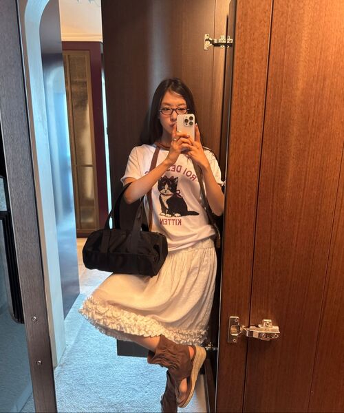 ROIDESROIS(ロワデロワ)の「キトンキャットプリント半袖Tシャツ(ネイビー)(Tシャツ/カットソー・レディース・その他・S/M/L/2XL/XL)」の15枚目の写真