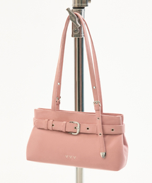 VVV（ブイブイブイ）の「スエードバックルストラップトートショルダーバッグ_ピンク（ショルダーバッグ）」