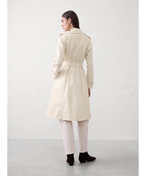 BANANA REPUBLIC FACTORY STORE（バナナリパブリック ファクトリーストア）の「BANANA REPUBLIC FACTORY STORE　　デニム ダブルブレスト トレンチコート（トレンチコート・レディース・オフホワイト・S/M/L/XS）」の5枚目の写真