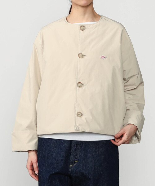 DANTON（ダントン）の「DANTON | ピーチタフタ 中綿ノーカラー
