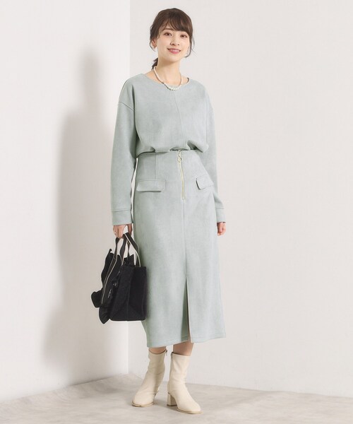 ITS'DEMO（イッツデモ）の「【セットアップ可／手洗い可】カットスエードプルオーバー（Tシャツ/カットソー・レディース・チャコールグレー/ベビーピンク/アイボリー/グリーン系・00）」の18枚目の写真