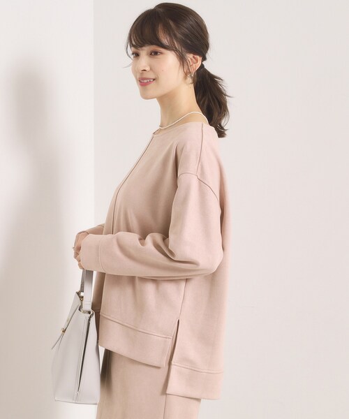 ITS'DEMO（イッツデモ）の「【セットアップ可／手洗い可】カットスエードプルオーバー（Tシャツ/カットソー・レディース・チャコールグレー/ベビーピンク/アイボリー/グリーン系・00）」の20枚目の写真