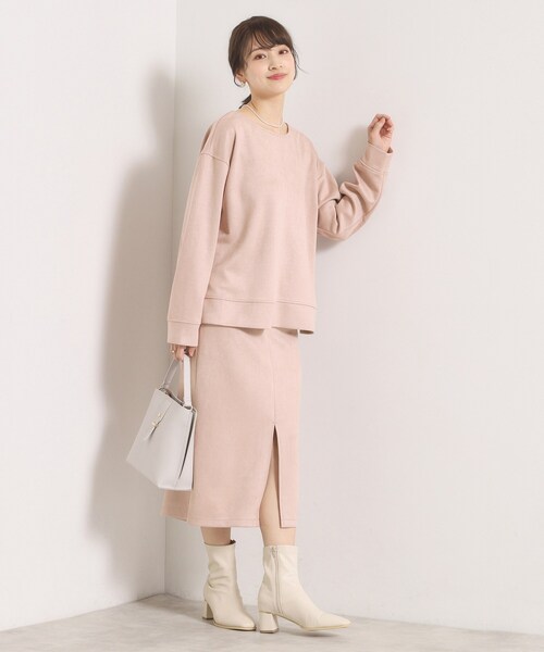 ITS'DEMO（イッツデモ）の「【セットアップ可／手洗い可】カットスエードプルオーバー（Tシャツ/カットソー・レディース・チャコールグレー/ベビーピンク/アイボリー/グリーン系・00）」の22枚目の写真