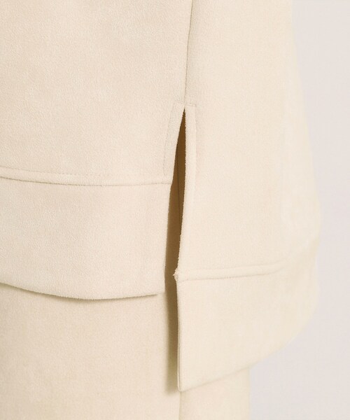 ITS'DEMO（イッツデモ）の「【セットアップ可／手洗い可】カットスエードプルオーバー（Tシャツ/カットソー・レディース・チャコールグレー/ベビーピンク/アイボリー/グリーン系・00）」の5枚目の写真