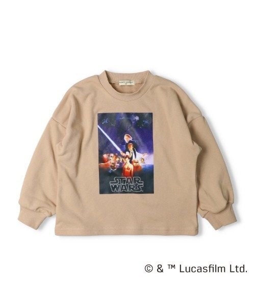 Naughty Company(ナウテーカンパニー)の「スター・ウォーズ/裏毛トレーナー(スウェット・キッズ・ネイビー/ベージュ・110/120/130)」の1枚目の写真