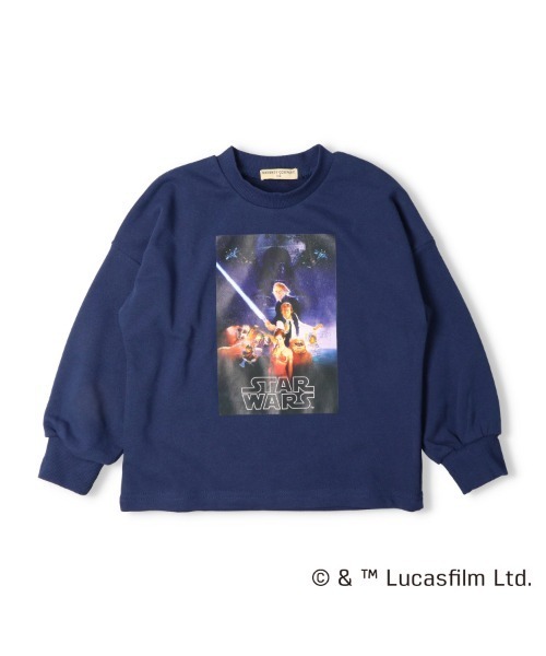 Naughty Company(ナウテーカンパニー)の「スター・ウォーズ/裏毛トレーナー(スウェット・キッズ・ネイビー/ベージュ・110/120/130)」の2枚目の写真