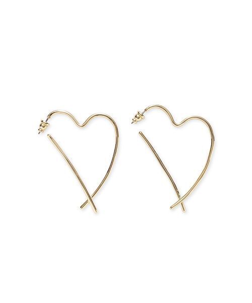 FRAY I.D（フレイアイディー）の「オープンハートモチーフピアス（ピアス（両耳用）・レディース・シルバー/ゴールド・F）」の2枚目の写真