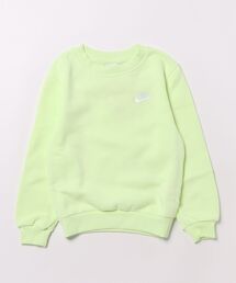 NIKE（ナイキ）の「NIKE ナイキ K CLUB FLC CREW LS LBR スウェット クルー FD3006 360LTLQLM/WHITE（スウェット）」