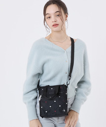 LeSportsac（レスポートサック）の「MINI N/S TOTE レッド/ホワイトハートEMB（ショルダーバッグ）」