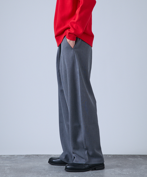 B.C STOCK（ベーセーストック）の「トラッド バレルワイドスラックス（スラックス・メンズ・ベージュ/チャコールグレー/ネイビー・MEDIUM/LARGE）」の6枚目の写真