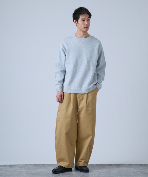 B.C STOCK（ベーセーストック）の「トラッド バレルワイドスラックス（スラックス・メンズ・ベージュ/チャコールグレー/ネイビー・MEDIUM/LARGE）」の8枚目の写真