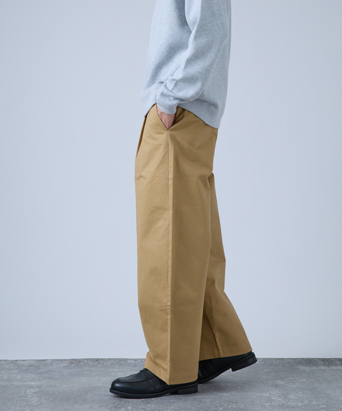 B.C STOCK（ベーセーストック）の「トラッド バレルワイドスラックス（スラックス・メンズ・ベージュ/チャコールグレー/ネイビー・MEDIUM/LARGE）」の10枚目の写真